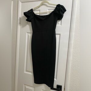 Pretty Little Thing Black Puff Sleeve Dress